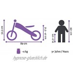 BIKESTAR Magnesium superleicht Kinderlaufrad Lauflernrad Kinderrad für Jungen und Mädchen ab 3 4 Jahre | 12 Zoll Kinder Laufrad BMX Ultraleicht | Berry Lila | Risikofrei Testen