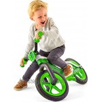 Chillafish Bmxie 2 leichtes Laufrad mit integrierter Fußstütze und Fußbremse für Kinder 2 bis 5 Jahre 12 Zoll pannenfreie Gummihautreifen Verstellbarer Sitz ohne Werkzeug Grün-Lime