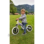 Coemo Laufrad ,,Tom' aus hochwertigem bemaltem Holz mit höhenverstellbarem Sitz Robustes Lauflernrad mit pannensicheren Reifen für Kinder ab 2 Jahren