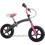 Fair Style Kinder Laufrad Doppelfunktionsrahmen mit Handbremse ca. 30,3cm 12 Zoll Silbergrau-pink mitwachsendes Lernlaufrad für Kinder ab 2 Jahren Model 6936