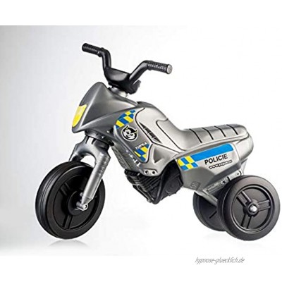 YUPEE Enduro Motorbike Klassisch Dreirader ab 1 Jahr Silver Polizei