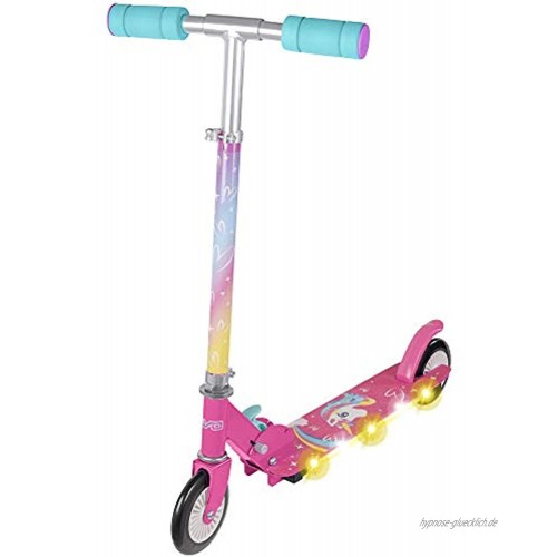 Evo Leuchtendes Einhorn-Inline-Scooter | Kinder-Roller toller Outdoor-Spaß für alle – Batterien nicht im Lieferumfang enthalten