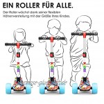 KIDIZ® Roller Kinder Scooter X-Pro2 Dreiradscooter mit PU LED Leuchtenden Räder Kinderroller faltbar Tret-Roller höhenverstellbarer Cityroller Kinderscooter für Jungen Mädchen 3-12 Jahre Graffiti