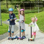 OUTCAMER Kinderroller 3 LED Leuchtenden Räder Einstellbaren Höhe Kinderscooter für Kinder Jungen Mädchen 3-10 Jahre alt Dreiradscooter Belastbarkeit bis 50 kg