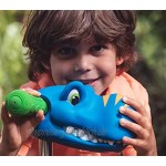 Scootaheadz Dinosaurier: Kinder Scooter Zubehör Scooter Dinosaurier Kopf | Blau Und Orange | Passt An Gängige 2 Und 3 Rädrige Roller für Kinder