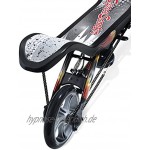 Space Scooter X580 Schwarz Tretroller mit Schwungrad per Luftdruckdämpfer Angetriebener Roller mit Bremsen Luftfederung Einfache Faltbarkeit für Kinder ab 8 Jahren
