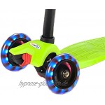 Tante Tina Kinder Scooter Roller mit leuchtende Räder 3-rädig Grün