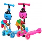YO-HAPPY Windmühle Marienkäfer Roller Faltbarer und höhenverstellbarer 3-Rad-Roller für Kleinkinder Kinder Jungen Mädchen Alter 3-8