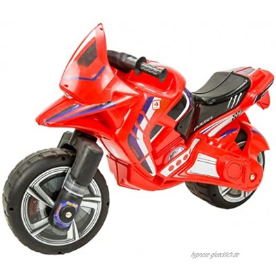 INJUSA Laufrad Hawk XL Rot Farbe Empfohlen für Kinder +3 Jahren mit Breiten Kunststoffrädern und Tragegriff
