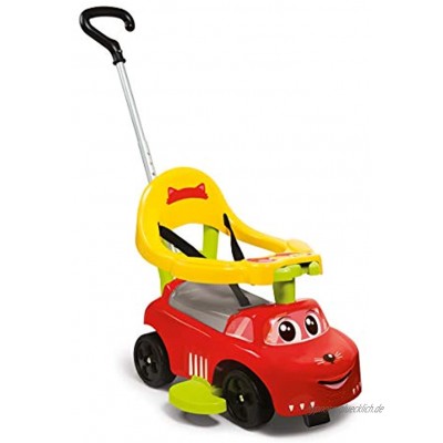 Smoby 720618 Auto Balade Rutscherfahrzeug für Kinder ab 6 Monaten Rot Gelb Grau Grüm