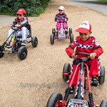 Bopster Go-Kart mit Pedalen und aufblasbaren Reifen Go-Kart-Fahren Kinder Jungen Outdoor Rot Schwarz
