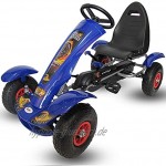 fit4form Kinder Go Kart Super Blue Race Machine Tretauto Gokart Luftreifen 5-12 Jahre Gocart