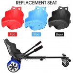 tellaLuna Kunststoffsitz für Kart Sitzbefestigung Kart ZubehhR Erwachsene Kinder Elektrischer Selbstausgleichender Roller Schwarz