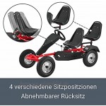 YJYDD 2-Sitz Go-Kart Rennkart Kinder Tretauto Rot Cart Kinderfahrzeug